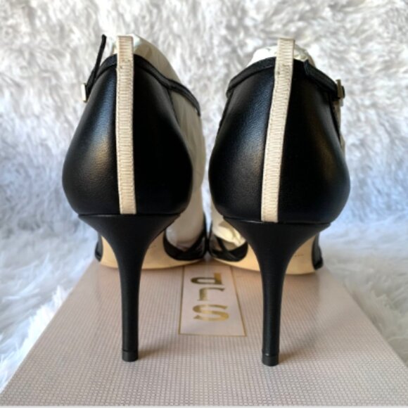 NIB SJP by Sarah Jessica Parker Carrie Black T-Strap Pumps EU 41.5 US 10.5 70mm - Picture 12 of 16